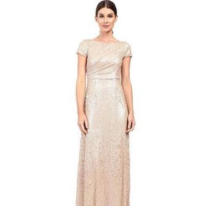 Adrianna Papell Blush Sequin Dress